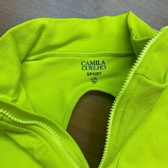 🆕Camila Coelho NWOT Valentina Zip Tank in Chartreuse - Picture 7 of 8